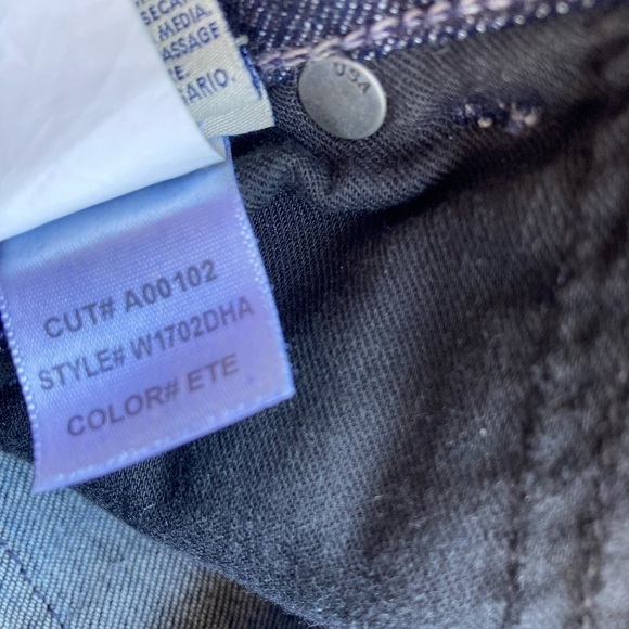 Hudson Cropped Dark Wash Jeans Raw Hem Ankle Flap Pockets Capri Sz 28 Spring - Picture 4 of 6